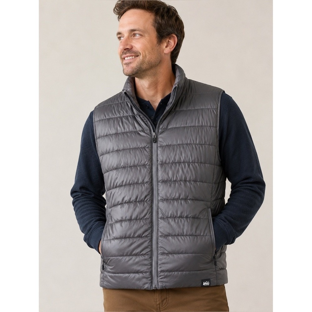 REI CO-OP Men's Down Vest Gray